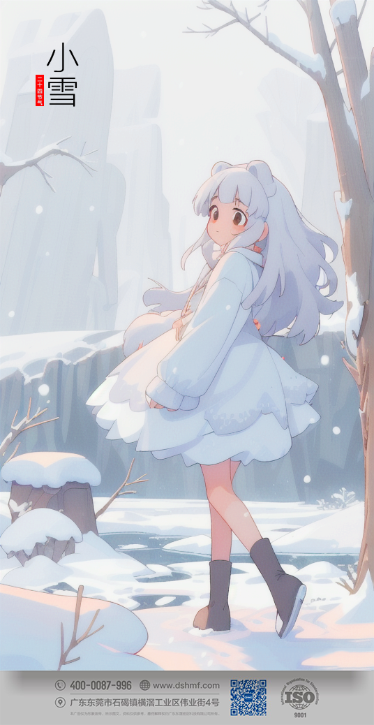 2023年小雪節(jié)氣人物風(fēng)景海報手機(jī)壁紙 (5)